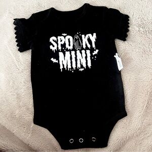 Spooky Mini Black Baby One-Piece Bodysuit